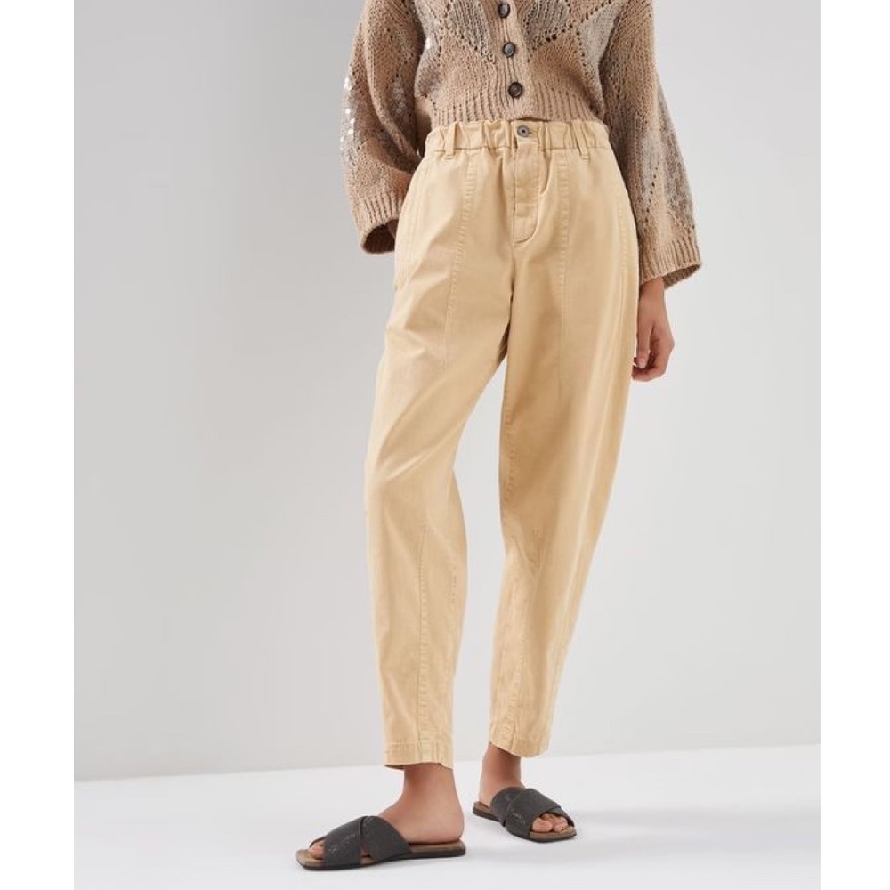 BRUNELLO CUCINELLI Garment Dyed Baggy Barrel Trousers Size IT 44 / US 8 - $1,795